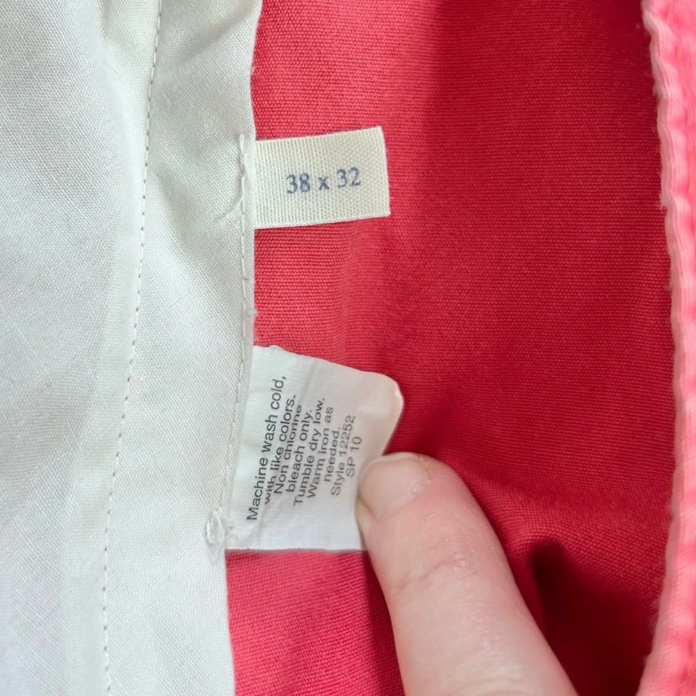 J. Crew retro (2010) regular fit 💯% cotton pants, washed salmon, 38x32